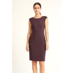 The Limited Cap Sleeve Sheath Dress Career 8T Burgundy Preppy Academia 70-50